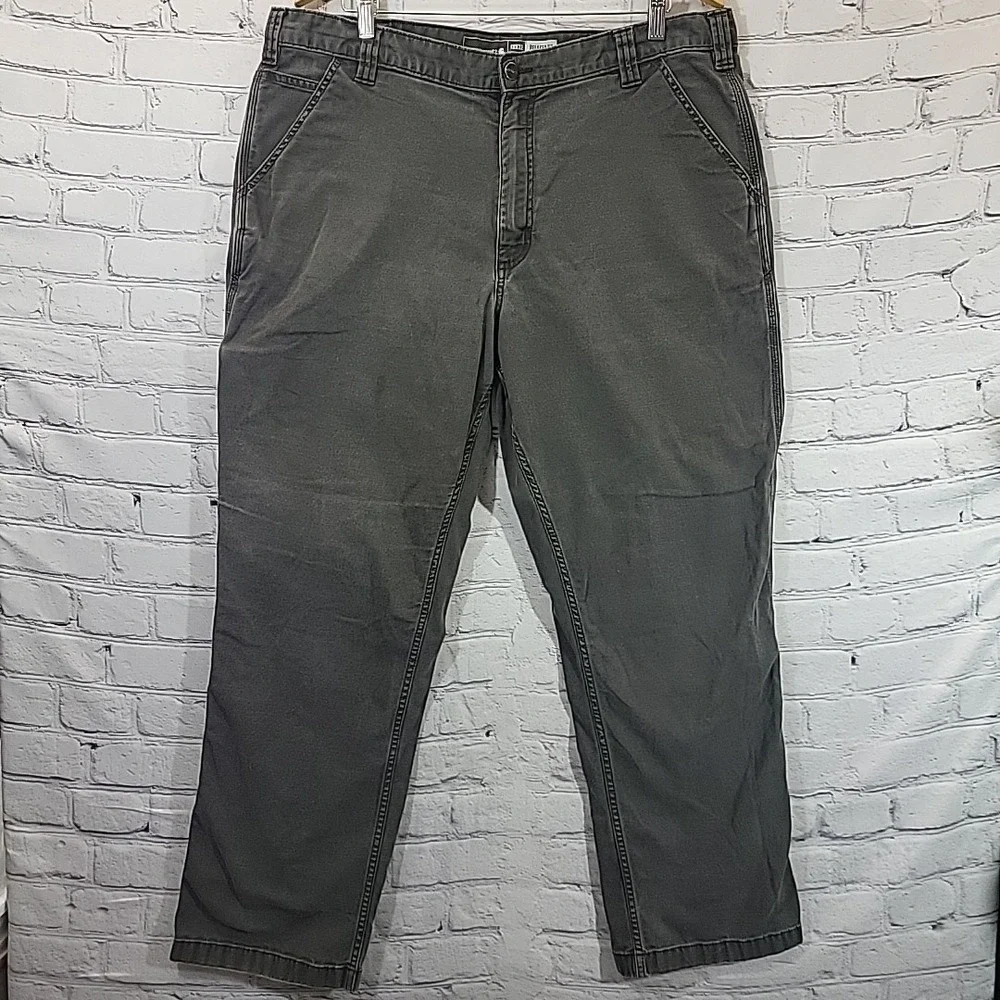 Carhartt Workwear Gray Pants Mens 40x32 Relaxed Fit Outdoors Flaw